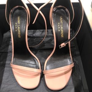 Saint Laurent pale pink sandals